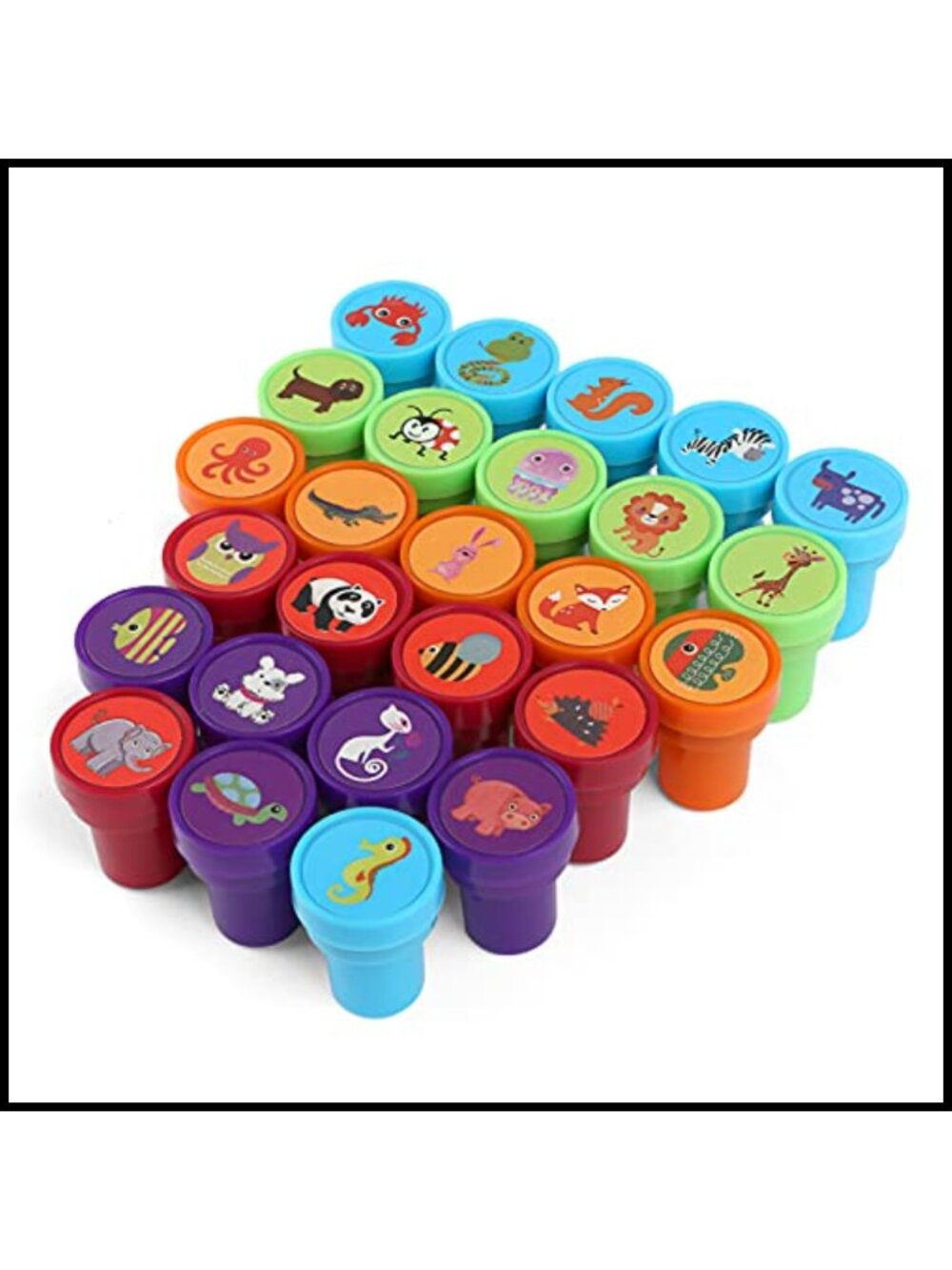 Self-Inking Animal Stamps 26Pc Set Educational Craft